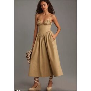 Ronny Kobo carmine dress in Sand NEW
